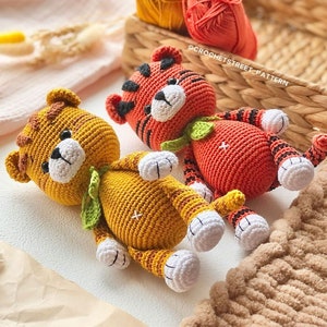Molly Tiger Toy MOTIF AU CROCHET Modèle au crochet jouet tigre Motif amigurumi animaux d'été Motif tigre Motif mignon image 9