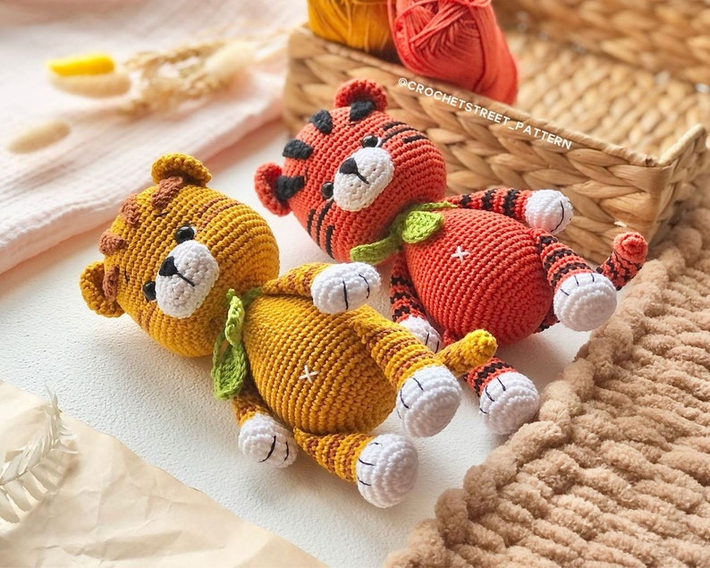Molly Tiger Toy CROCHET PATTERN Tiger Toy crochet pattern Summer Animal amigurumi pattern Tiger Pattern Cute Pattern imagem 9