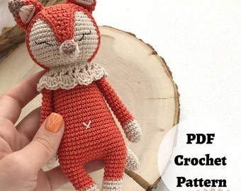 Fox amigurumi pattern, Handmade fox crochet, Crochet fox Pattern, Fox toy amigurumi
