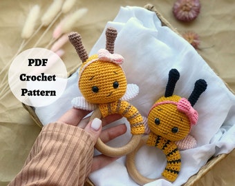 Bee CROCHET PATTERN: Petunia The Bee tiny girlfriend with a bow, Unique Gifts, Honey Bee Lovers Gift, Personalized Baby Gifts