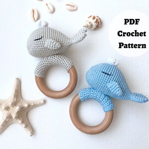 Whale CROCHET PATTERN, Baby Shower Gift, Sea Creature Lovers | Personalized Baby Gifts | Amigurumi Baby Gifts