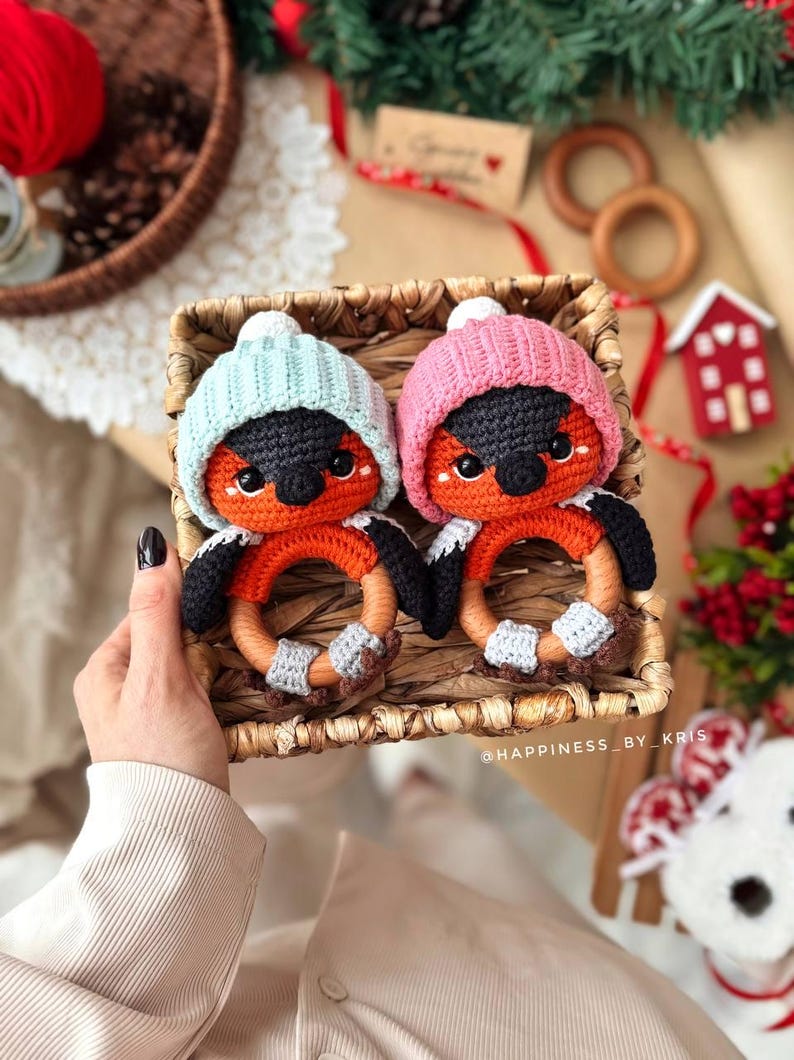 Bullfinch Rattle Crochet Pattern | Amigurumi Bird Patterns PDF - Etsy