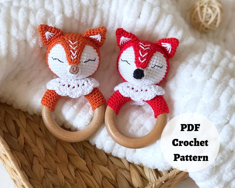 PATTERN BUNDLE: Crochet Fox Patterns - 4 PDF Tutorial, Fox crochet patterns, Crochet lovey pattern, Crochet baby shoe pattern bild 8
