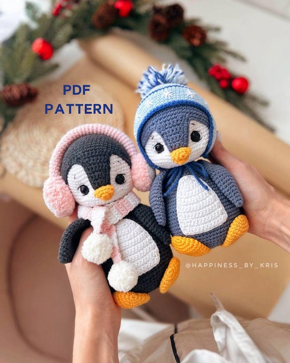 Crochet Patterns Penguin Amigurumi, Crochet Winter Toy Patterns, Crochet Penguin Christmas Ornament, Easy Holiday Amigurumi Crochet Pdf