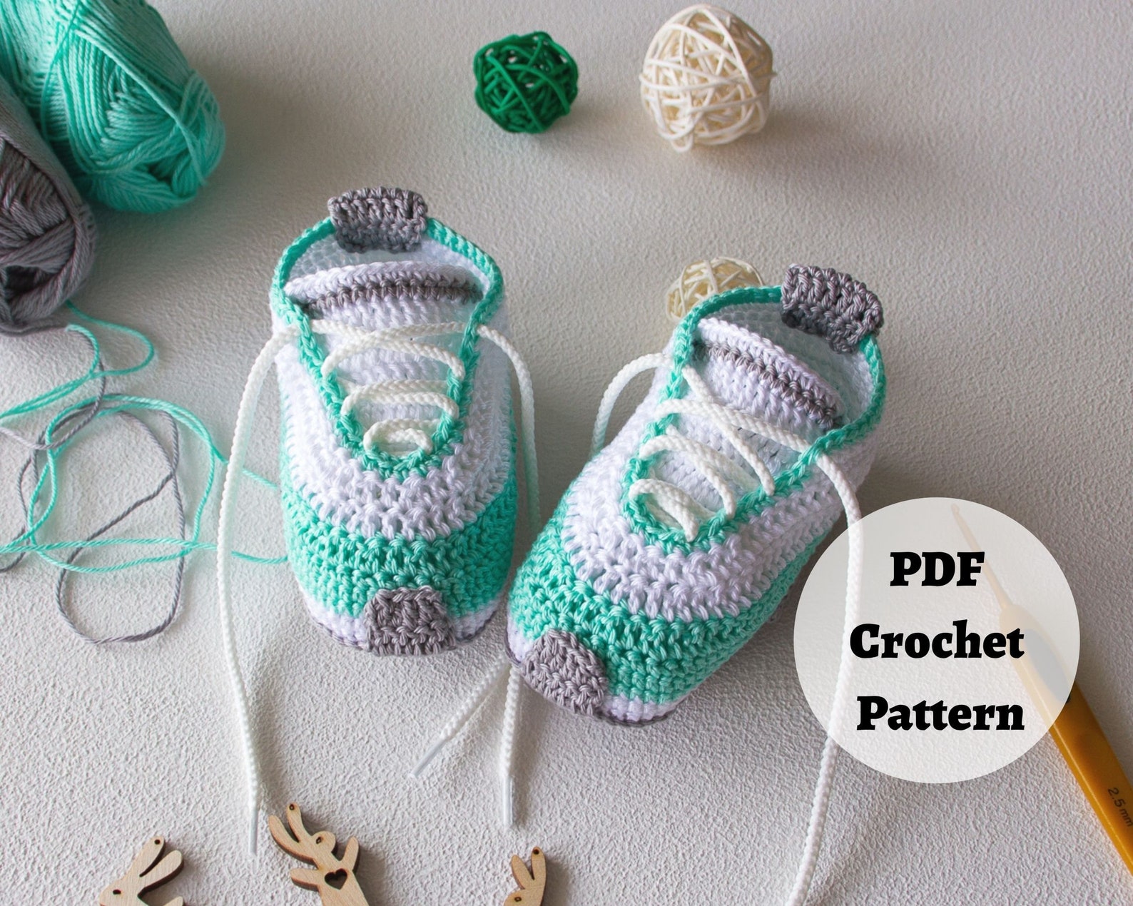 CROCHET PATTERN Baby Sneakers Adorable Shoes Crochet Etsy