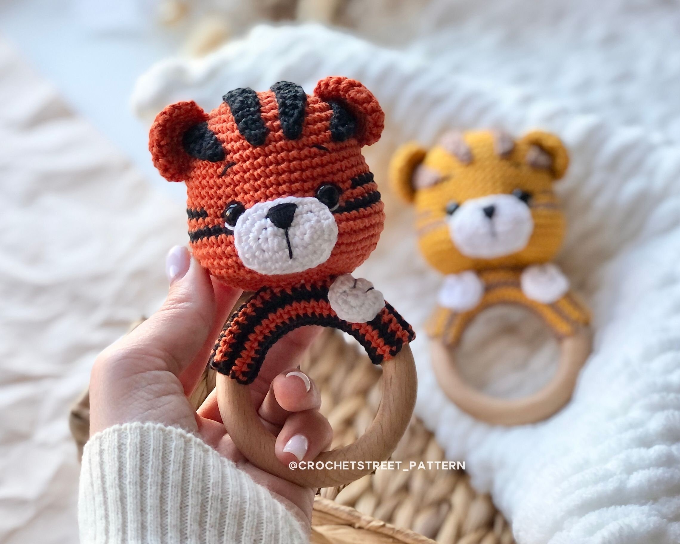 Tiger Baby Rattle Crochet Pattern - Amigurumi Tiger Toy Crochet Pattern ...