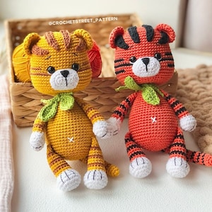 Molly Tiger Toy CROCHET PATTERN / Patrón de crochet Tiger Toy / Patrón amigurumi Animal de verano / Patrón Tigre / Patrón lindo / PDF en inglés imagen 8