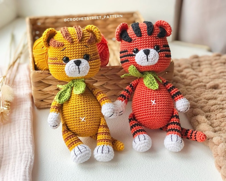 Molly Tiger Toy MOTIF AU CROCHET Modèle au crochet jouet tigre Motif amigurumi animaux d'été Motif tigre Motif mignon PDF anglais image 8