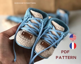 Crochet baby shoes pattern, English Patterns, Newborn Slippers | Uni2