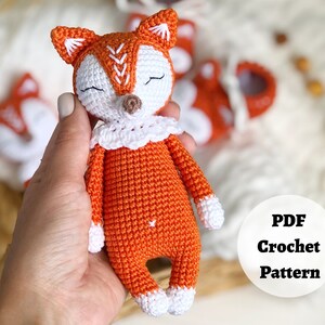 PATTERN BUNDLE: Crochet Fox Patterns - 4 PDF Tutorial, Fox crochet patterns, Crochet lovey pattern, Crochet baby shoe pattern bild 7