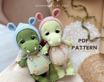 Floppy Alligator Crochet Pattern PDF