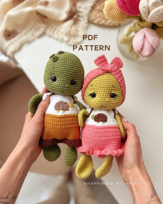 Ocean Turtle Toy Crochet Pattern, Pattern Amigurumi Crochet, Sea Turtle Crochet Pattern, Summer Turtle Amigurumi Pdf crochet animal pattern