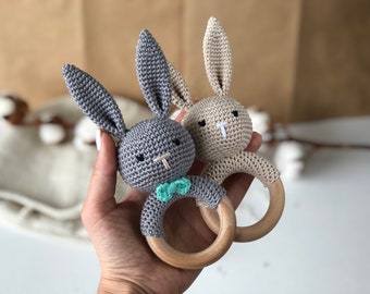 Bunny Rattle CROCHET PATTERN |  Educational Toys for Infants | Unique Gifts for Babies from 0-12 months | Crochet Patterns Babies Favors