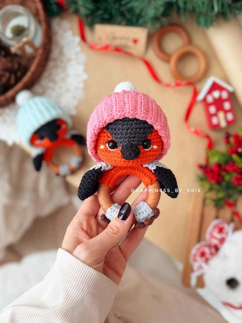 Bullfinch Rattle Crochet Pattern | Amigurumi Bird Patterns PDF - Etsy