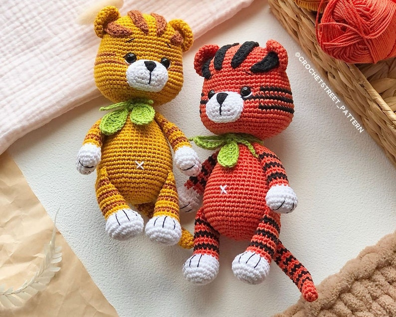 Molly Tiger Toy CROCHET PATTERN / Patrón de crochet Tiger Toy / Patrón amigurumi Animal de verano / Patrón Tigre / Patrón lindo / PDF en inglés imagen 6