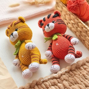Molly Tiger Toy CROCHET PATTERN Tiger Toy crochet pattern Summer Animal amigurumi pattern Tiger Pattern Cute Pattern zdjęcie 3