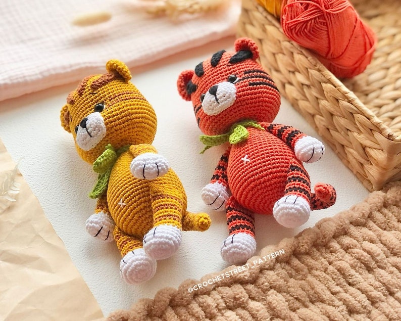 Molly Tiger Toy CROCHET PATTERN Tiger Toy crochet pattern Summer Animal amigurumi pattern Tiger Pattern Cute Pattern imagem 3