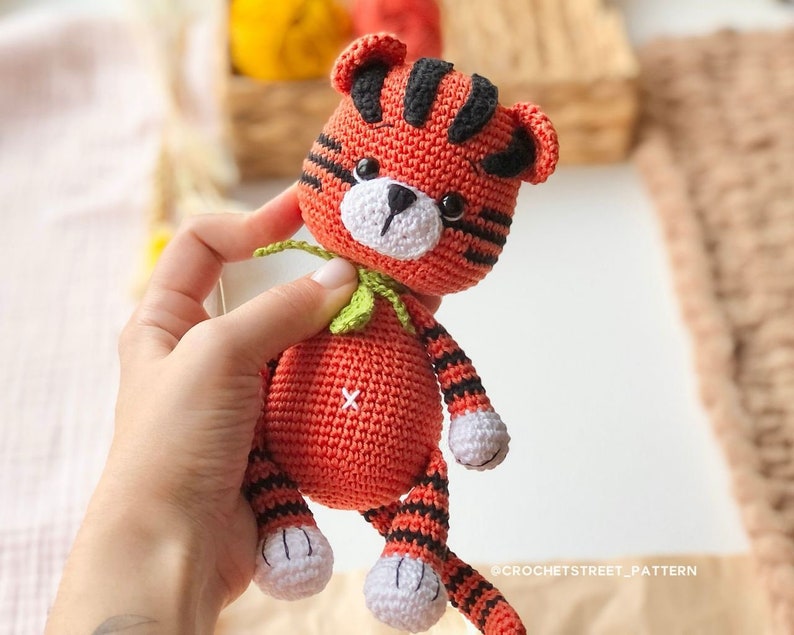 Molly Tiger Toy CROCHET PATTERN Tiger Toy crochet pattern Summer Animal amigurumi pattern Tiger Pattern Cute Pattern imagem 2