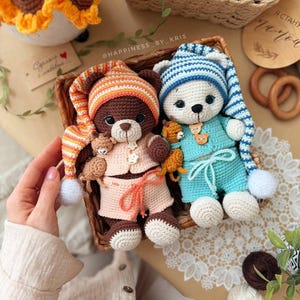 Crochet Bear Pajamas Pattern PDF – Amigurumi Doll Clothes | Bear Sleepwear Outfit | Crochet Toy Clothes Pattern | English US Terms image 3