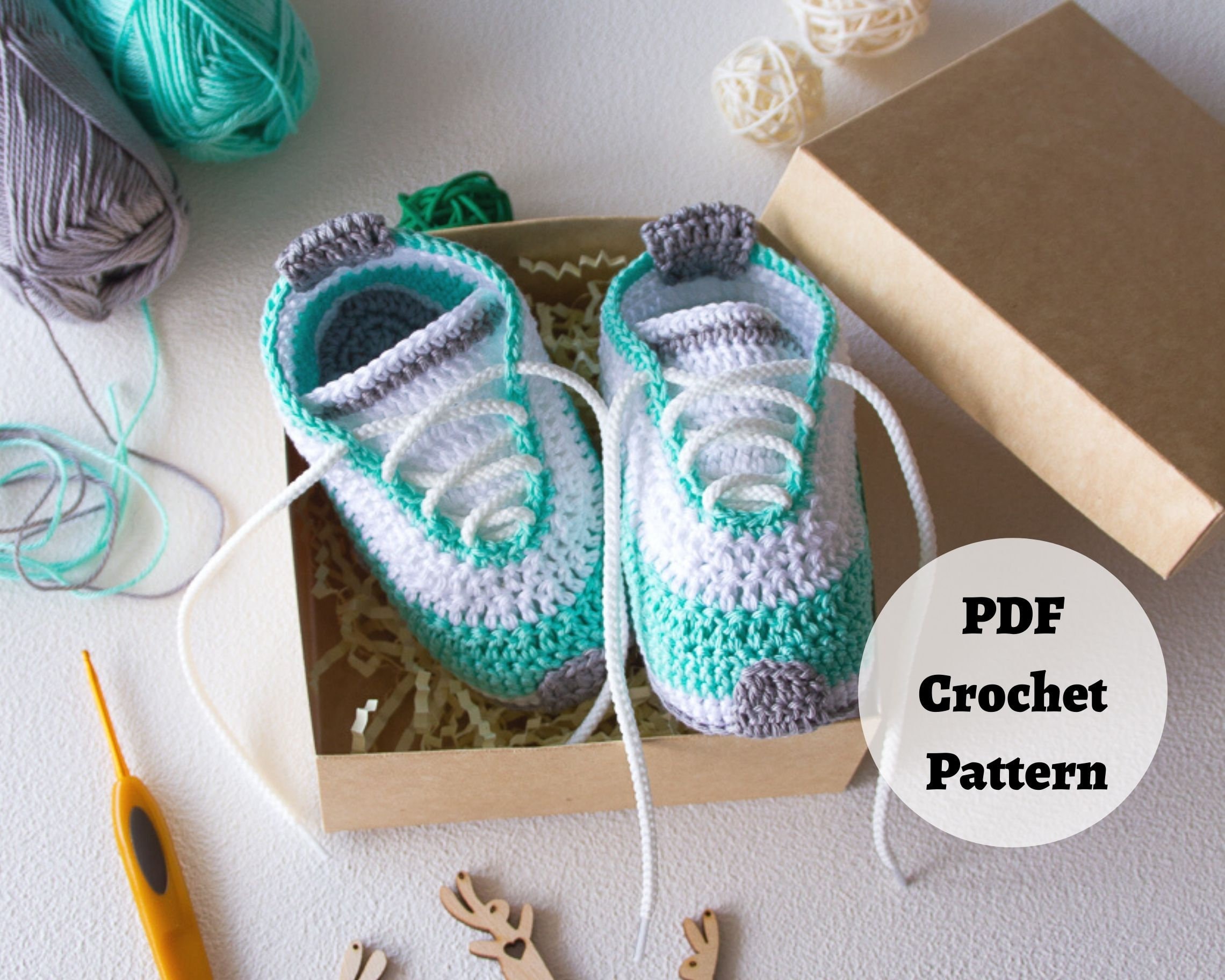 CROCHET PATTERN Baby Sneakers Adorable Shoes Crochet Etsy
