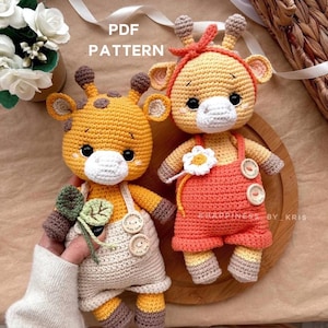 Cuddle Size Amigurumi Giraffe, Giraffe Crochet Pattern Cute, Wildanimals Amigurumi, Floppy Giraffe Crochet Pattern, Arugurami Patterns PDF