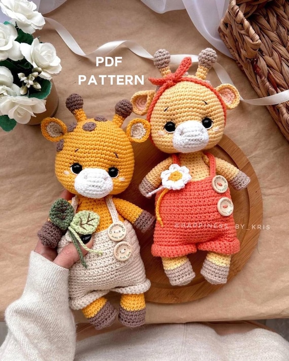 Cuddle Size Amigurumi Giraffe, Giraffe Crochet Pattern Cute, Wildanimals Amigurumi, Floppy Giraffe Crochet Pattern, Arugurami Patterns PDF