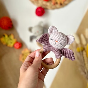 Sleeping Bat Baby Rattle CROCHET PATTERN, Amigurumi Animal Crochet ...