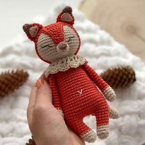 Fox amigurumi pattern, Handmade fox crochet, Crochet fox Pattern, Fox toy amigurumi