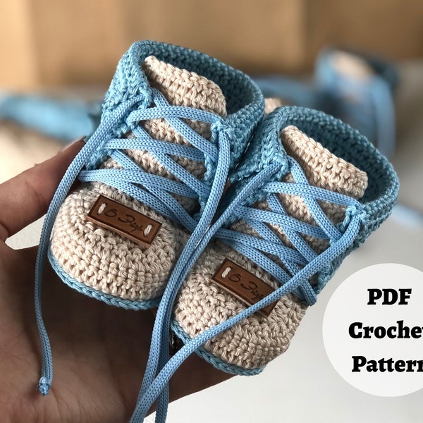 Modèle de chaussons bébé au crochet, motifs anglais, chaussons pour nouveau-nés | Uni2