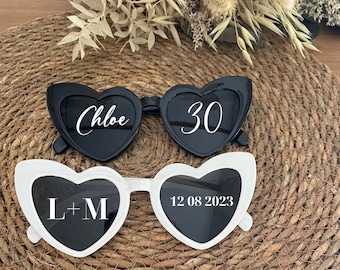 Lunettes de soleil personnalisées pour mariage, enterrement de vie, anniversaire