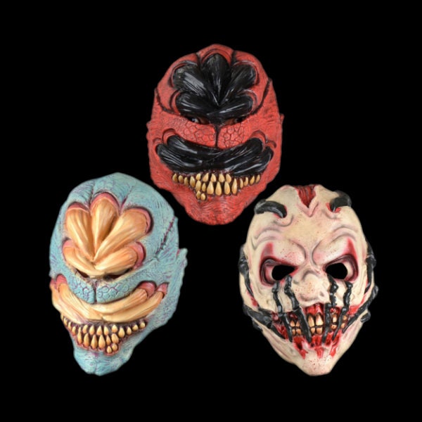 Horror Ghost Mask Realistic Movie Scream Scary Face Stick Tongue Out  ScaryCosplay killer Mask Demon Slayer