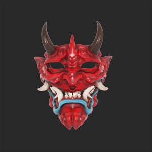 Hannya Devil Kabuki Mask Japanese Wearable Resin Oni Samurai - Etsy