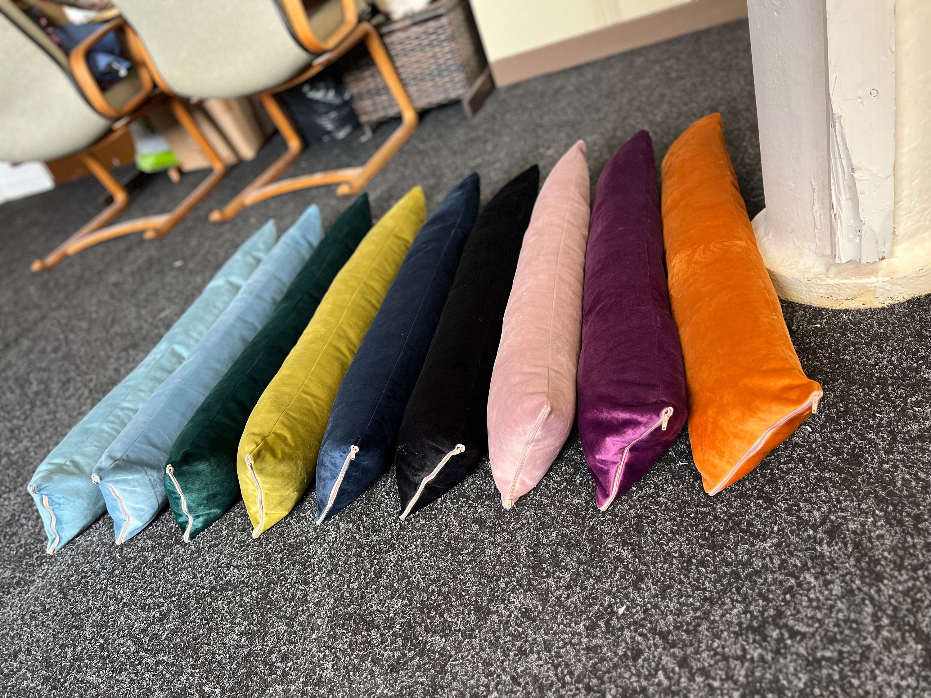 Plush Velvet Draught Excluder Draft Wind Stopper Door Cushion Door