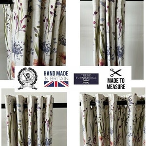 Hampshire Fully Lined FLORAL Printed EYELET Curtains