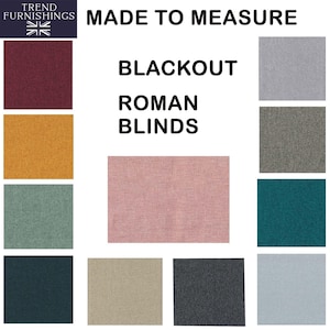 Kalmar Luxury Roman Blinds – Handmade in the UK with Blackout Lining – Custom Window Coverings