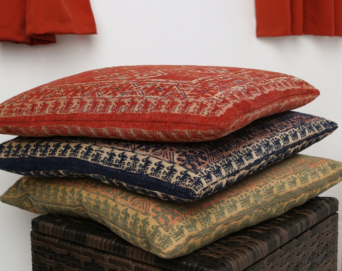 Hand-woven Kilim Cushion Cover Turkish Moroccan Style Traditional Vintage Design