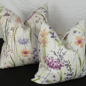 Hampshire Floral Aquarell Kissen 18 &quot;20&quot; 22&quot; 24&quot; Kissenbezug - handgefertigt in Großbritannien !!