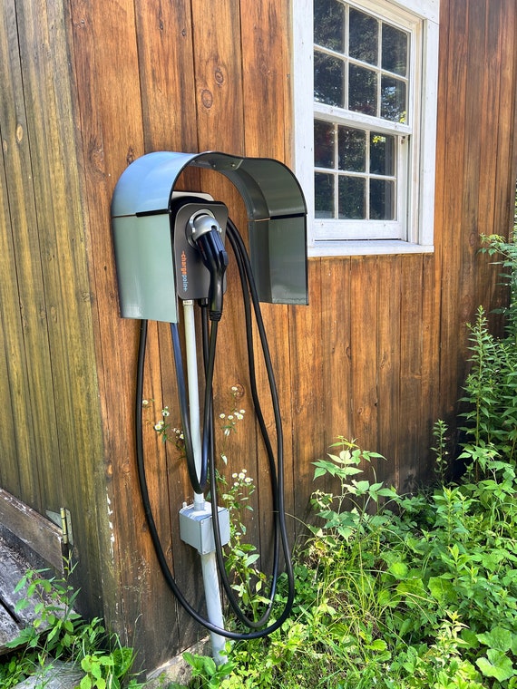 TETHERED CHARGER SHADE, 50cm Extra Breit, Ev Auto Ladegerät Überdachung, Ev  Ladegerät für Zappi, Wallbox usw., Ev Ladegerät Abdeckung, Ladegerät Wetter  Überdachung - .de