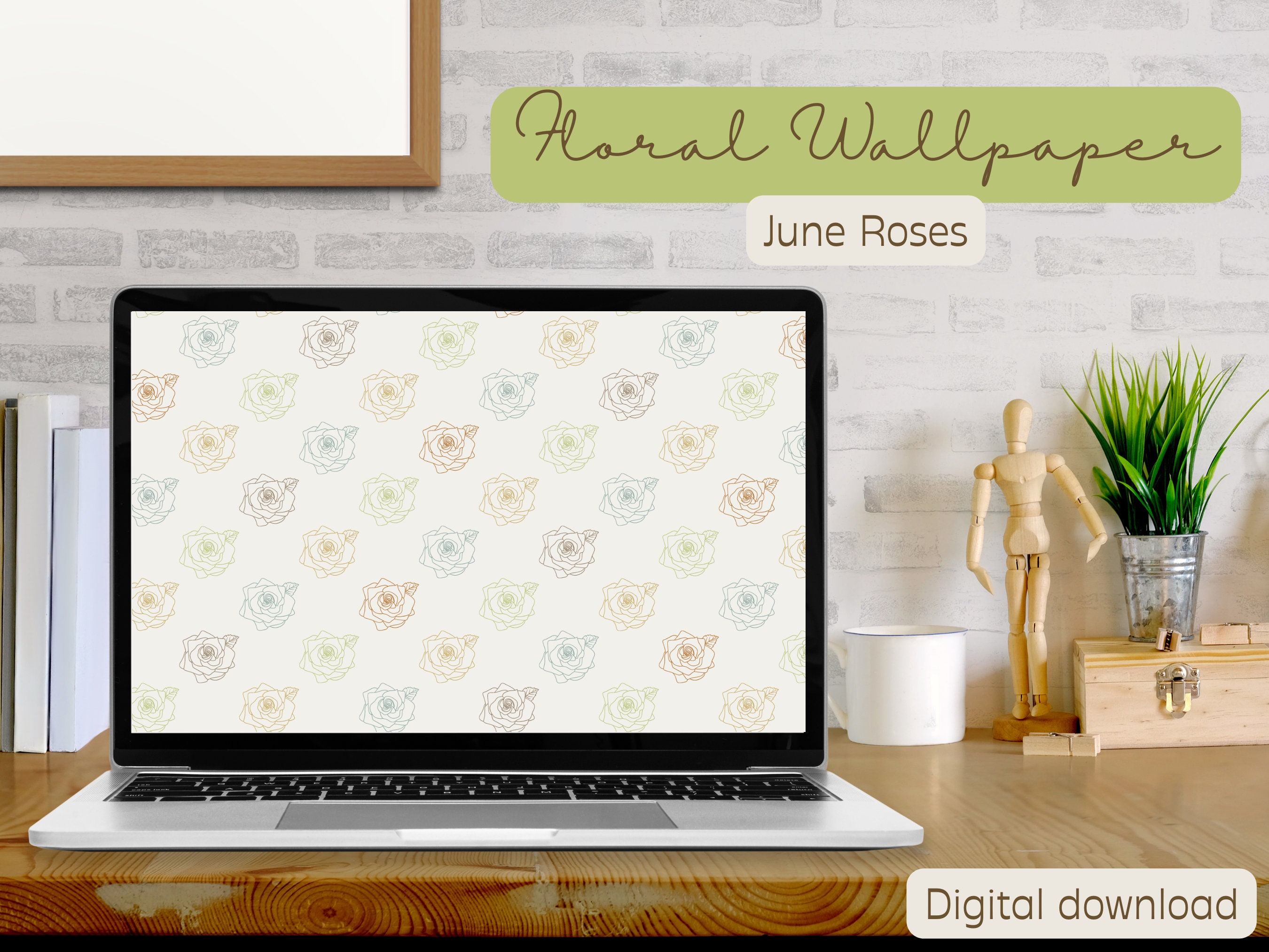 June Roses Computer Wallpaper - Etsy