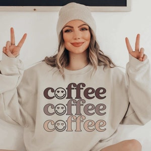 Coffee Sweatshirt, Iced Coffee Sweatshirt, Coffee Lover Gift, Coffee Lover, Women's Crewneck