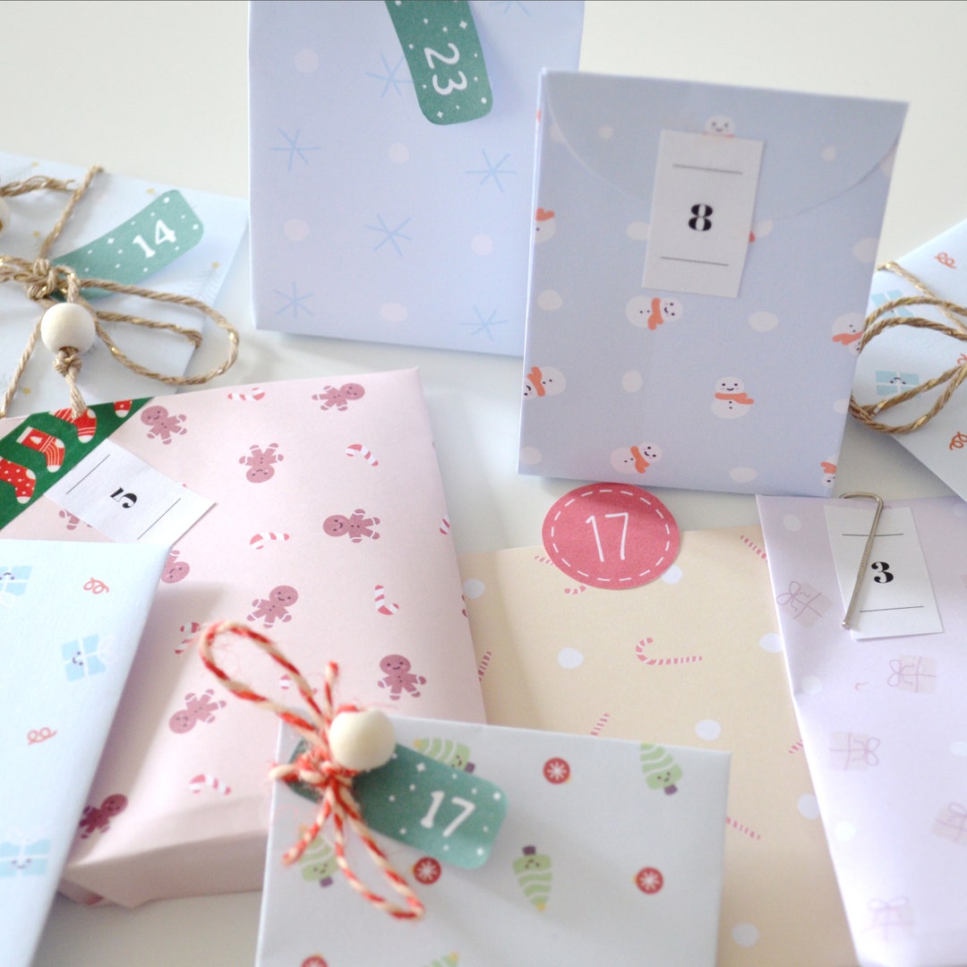 Advent Calendar Envelopes and Pouches Customizable Etsy
