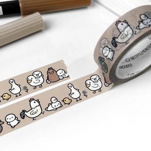 Échantillon de washi TCMC Silly Birds, TCM Washi, échantillon de washi 12", TheCoffeeMonsterzCo, TheCoffeeMonsterz Emoti washi, HTF Washi, Washi rare