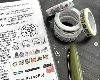 TCMC x Wonderpens Collab 2.0; Washi Samples 12"; TheCoffeeMonsterz Fountain Pen Washi V2; Limited Edition TheCoffeeMonsterzCo; Rare HTF