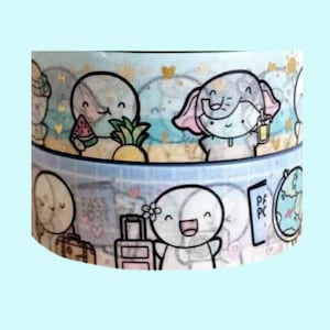 Washi de Coffee Monsterz, **muestras de 12"**, Washi de muestra de TCMC, TCMC Travel Time, Washi de The Coffee Monsterz Co., TCM Summer Critters,