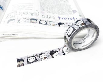TCMC Cozy Halloween Washi V2,  TheCoffeeMonsterzCo Washi Sample 12", Emoti Washi, Planner Washi, Cute Washi Tape, Journal Washi Tape