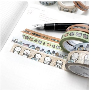 Washi de colaboración TCMC x Wonderpens; muestras de washi de 0,5 m; washi para pluma estilográfica TheCoffeeMonsterz; washi de edición limitada TheCoffeeMonsterzCo