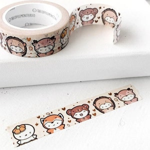 TCMC Washi Samples 12", TheCoffeeMonsterzCo Washi, Book Nerd v2 (2021), Fall Critters v2 (2021), Rare HTF Washi; TheCoffeeMonsterz Emotis
