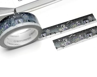 Spooky Neighborhood Washi Tape Sample - The Coffee Monsterz 12"