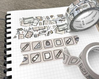 TheCoffeeMonsterzCo Washi Sample: Tabletop Treasures & Stationery Toolbar, Brown Foil