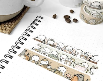 TCMC Washi Tape Sample: Cottagecore Town & Wood Emoticons
